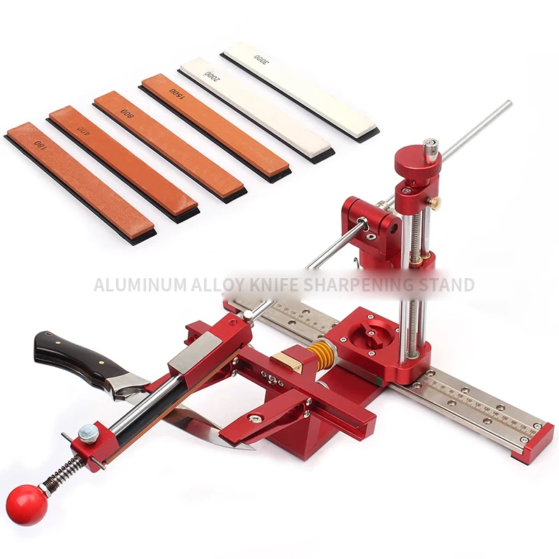 

Aluminum alloy knife sharpening stand professional fixed angle knife sharpener high precision guide rail grinder reversible fast
