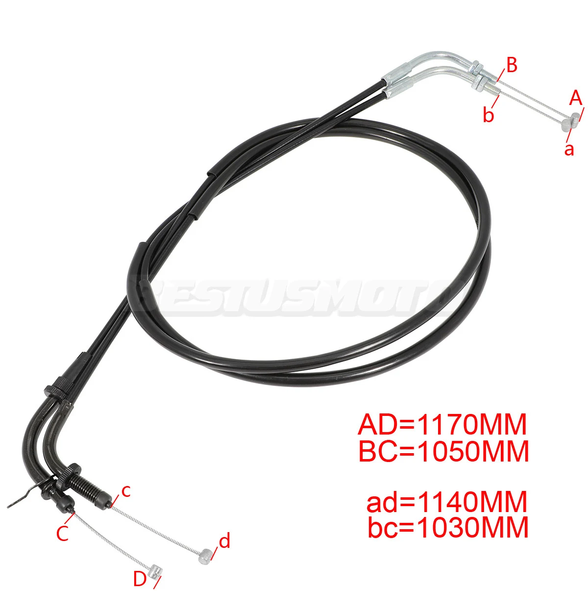 Motorcycle Accelerator Throttle Cable For Yamaha XVS1100 Drag Star V-Star Midnight Custom Silverado XVS1100A XVS1100AT