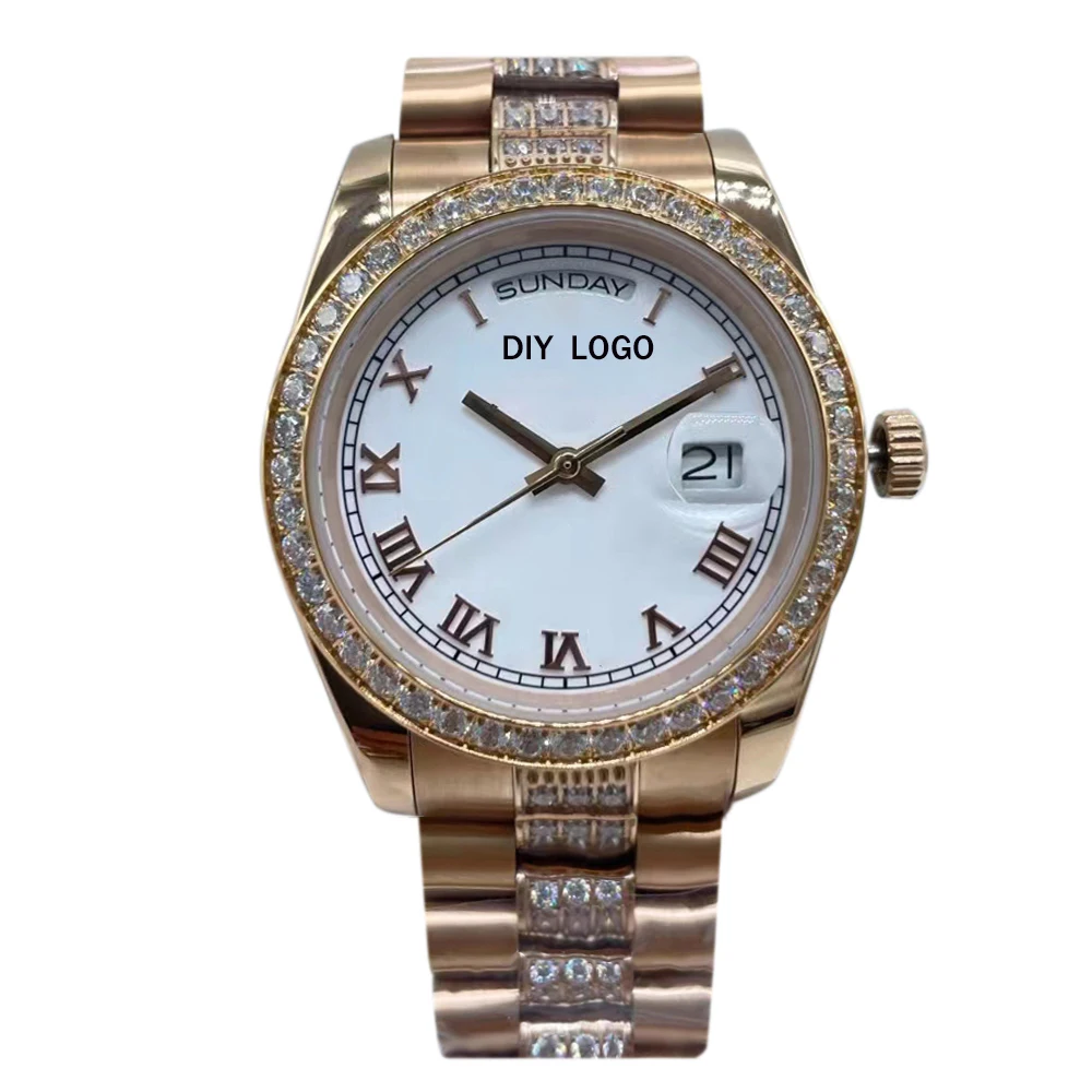 36mm Stylish women's Stainless Steel Watch – Chronograph Design with Auto Date, Ideal for Business and Luxury