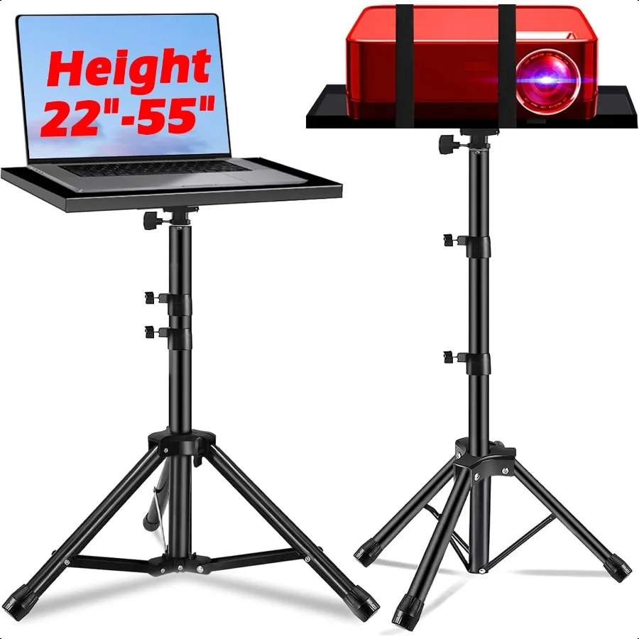 

Projector Stand 22 to 55 Inch Laptop Stand With Phone Holder Tripod for DJ Equipment Outdoor Movies Office Home Stage or Studio