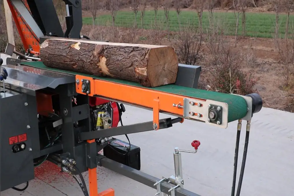 Customized 20T Commercial Firewood Processor Machine Hydraulic Automatic Wood Processor Tree Cutting Machine Wood Splitter Log P view 4