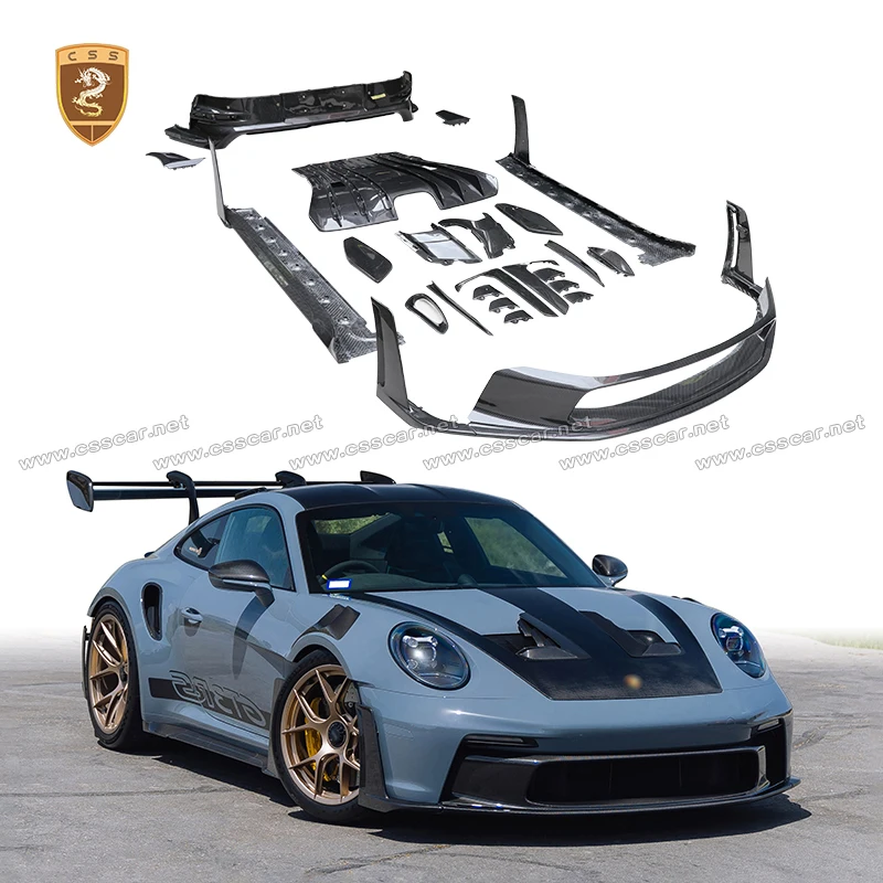 

OEM Style Car Side Fender Air Vent Front Bumper Lip Wind Knife For Porsche 911/992 GT3RS Dry Carbon Spolier Wing Side Panel