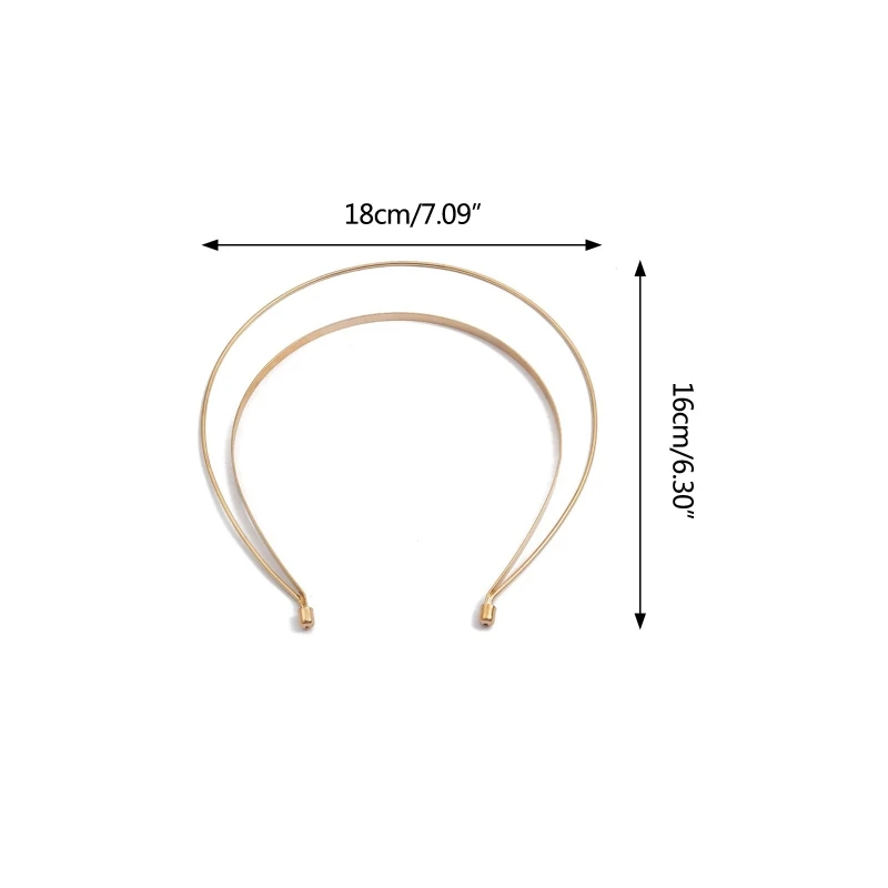 Повязка на голову, металлическая повязка для волос, золотистая, серебристая, для женщин, для свадьбы, изготовления ювелирных изделий, компоненты «сделай сам»