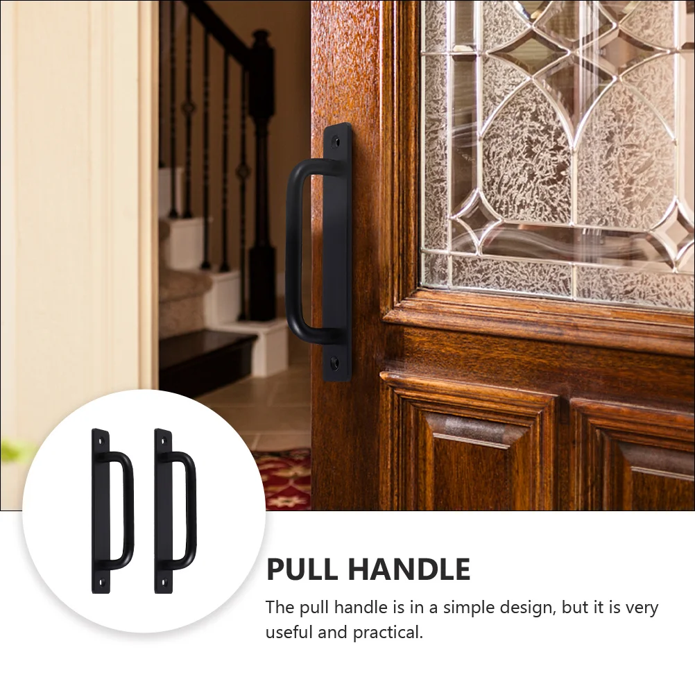 2pcs Aluminum Alloy Surface Mounted Door Handle Sliding Wardrobe Pull Handles Barn Garage Cabinet Furniture Recessed Drawer