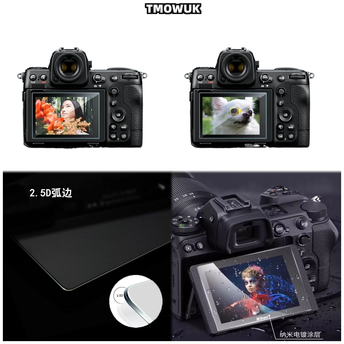 

For Nikon Z30 ZFC 9H Hardness Anti-Scratch Tempered Glass Screen Protector HD Clear Camera LCD Film .
