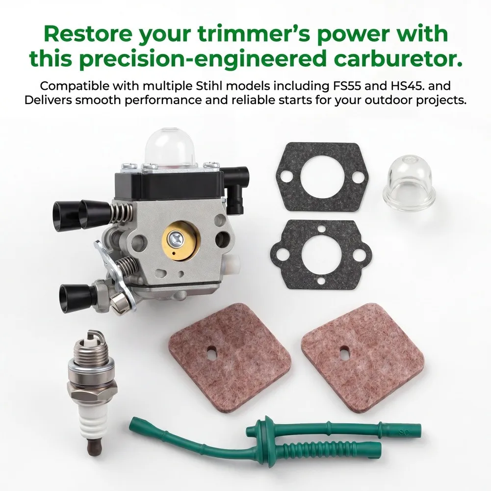 1 Set For Hipa Carburetor Kit With Gaskets Filter SparkFS38 FS45 FS46 FS55R HS45 Trimmer Hedge Cutter Garden Tools Parts