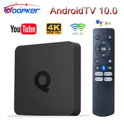 Woopker ATV Q1 Smart TV Box Android 10 Allwinner H313 2GB 16GB supporto Google Voice Dual 2G 8G Wifi BT 4K AndroidTV Set Top Box