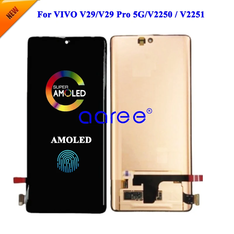 AMOLED LCD Screen Original For VIVO V29 V2250 LCD  For VIVO V29 Pro V2251 LCD Screen Touch Digitizer Assembly