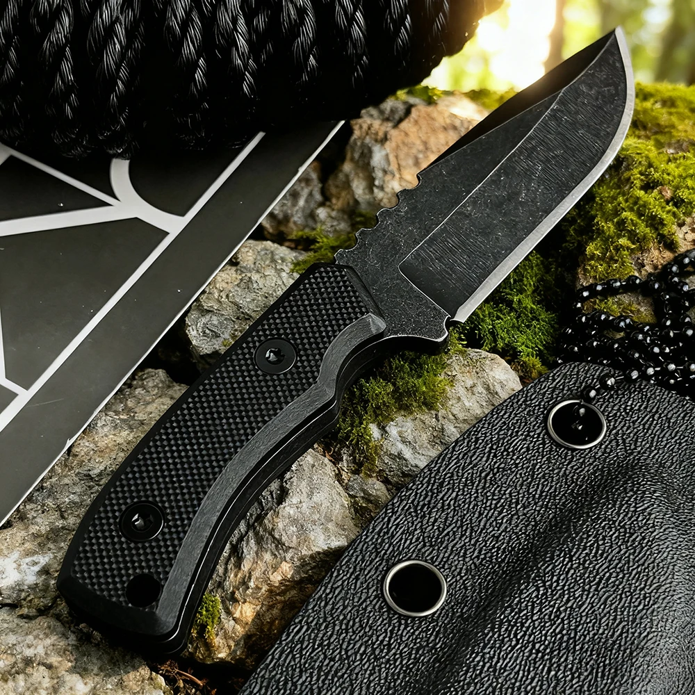 

Лезвие высокой твердости 8Cr13Mov, маленький прямой нож с ручкой G10, универсальные инструменты для приключений и выживания, нож для кемпинга, охоты, EDC