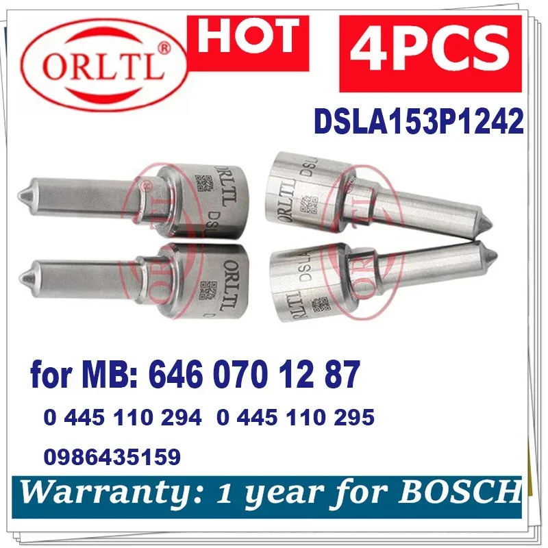 

DSLA153P1242 0433175366 for BOSCH 0445110263 0445110264 0445110139 0445110140 Diesel Injector Nozzle 4pcs