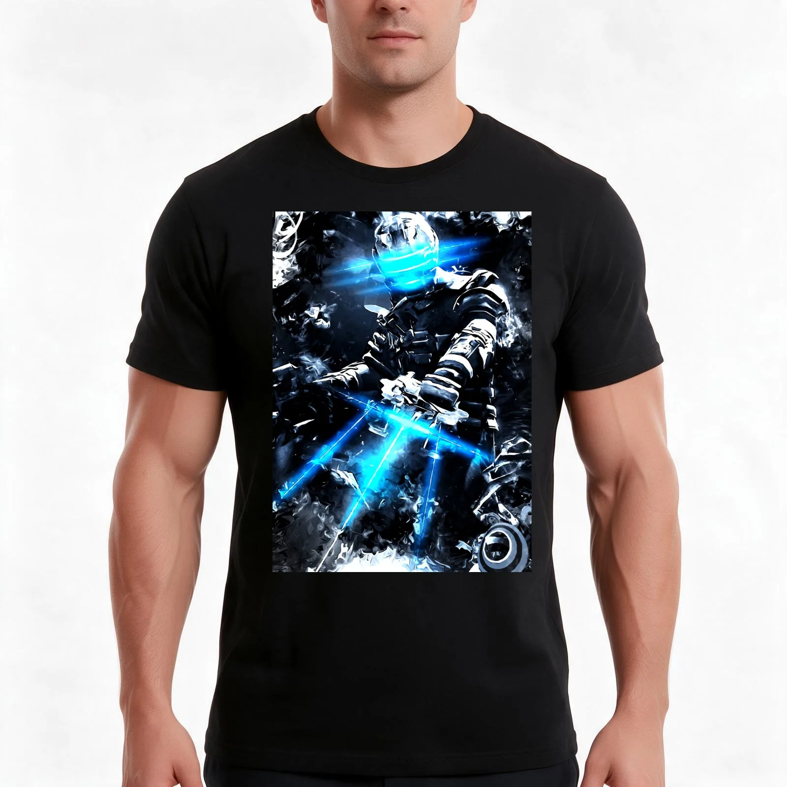 Dead Space White Noise Isaac T-Shirt Summer Casual Cotton Tee Oversized Streetwear Tops Vintage Graphic Print 100% Cotton