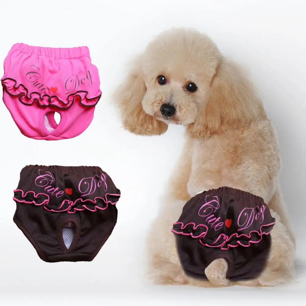 

Female Washable Dog Shorts Panties Menstruation Underwear Cotton Pet Diaper Dog Sanitary Shorts Panties Pet Supplies