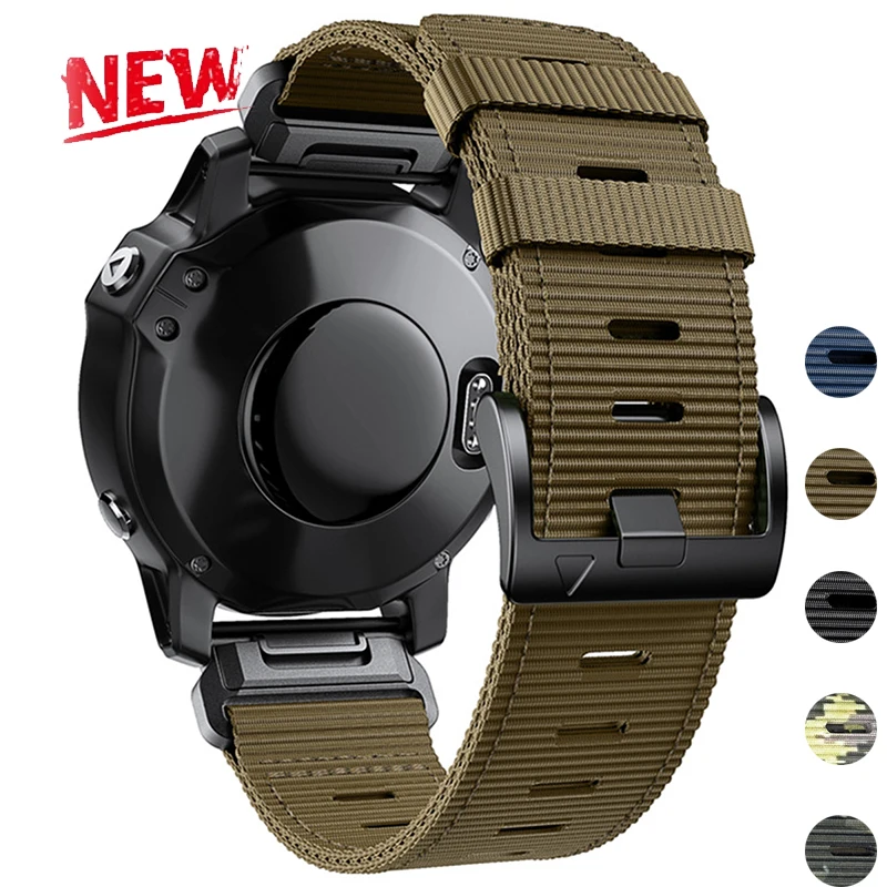 

Нейлоновый ремешок 22 мм, 26 мм для Garmin Fenix 8E, 7X, 7 Pro Solar, 6X, 6, 5, 5X Plus, Enduro 2, 51 мм, 47 мм, плетеные ремешки QuickFit для часов