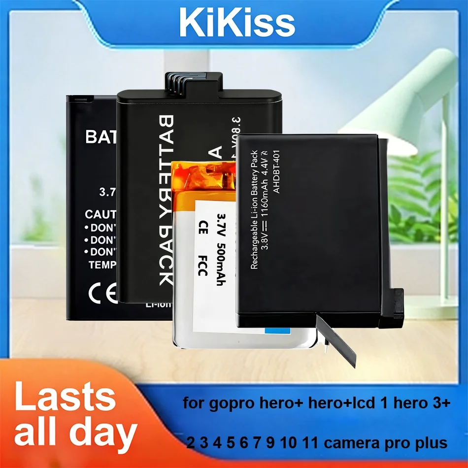 

0-1780mAh Battery Ahdbt-401 Chdha-301 Ahdbt-10 For Gopro hero+ hero+lcd 1 Hero 3+ 2 3 4 5 6 7 9 10 11 Camera Pro Plus