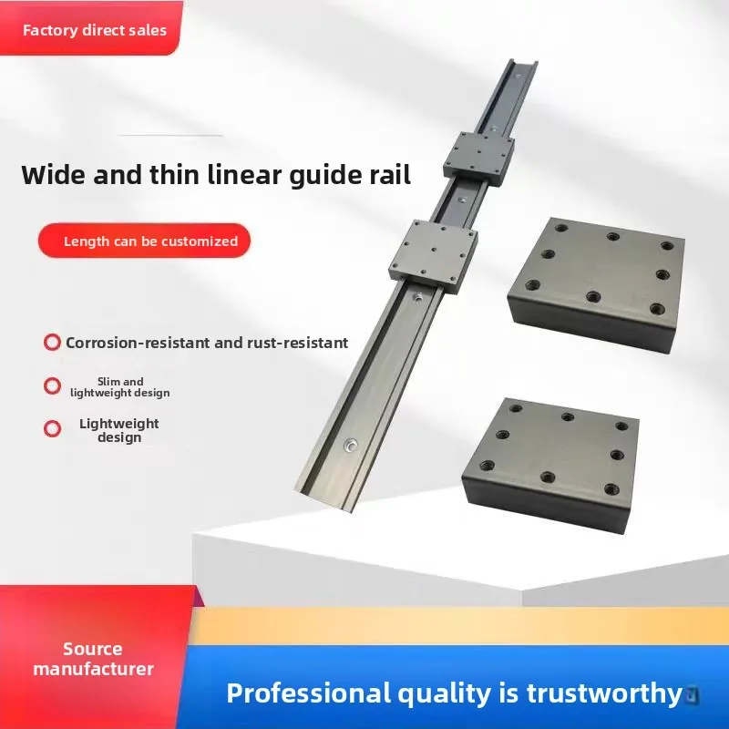 Slim Aluminum Linear Drawer Slide Rails Removable Slider Corrosion Resistant Wide Profile Track Cabinets Desks Wardrobes