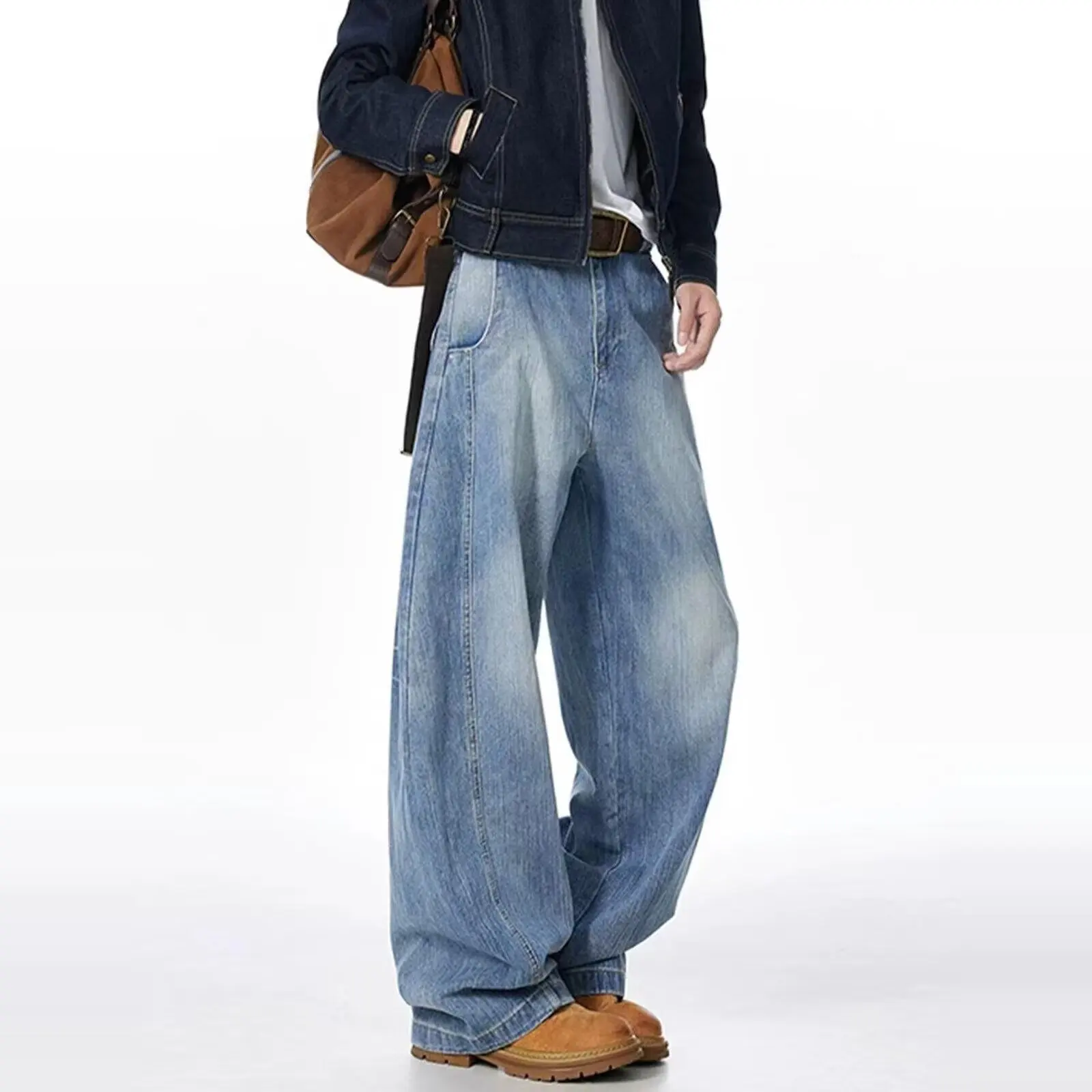 

Safari y2k Loose Oversize Baggy Jeans For Men Gothic Denim Trousers Chic Vintage Wide Leg Pants Daily Man Clothes Clothing