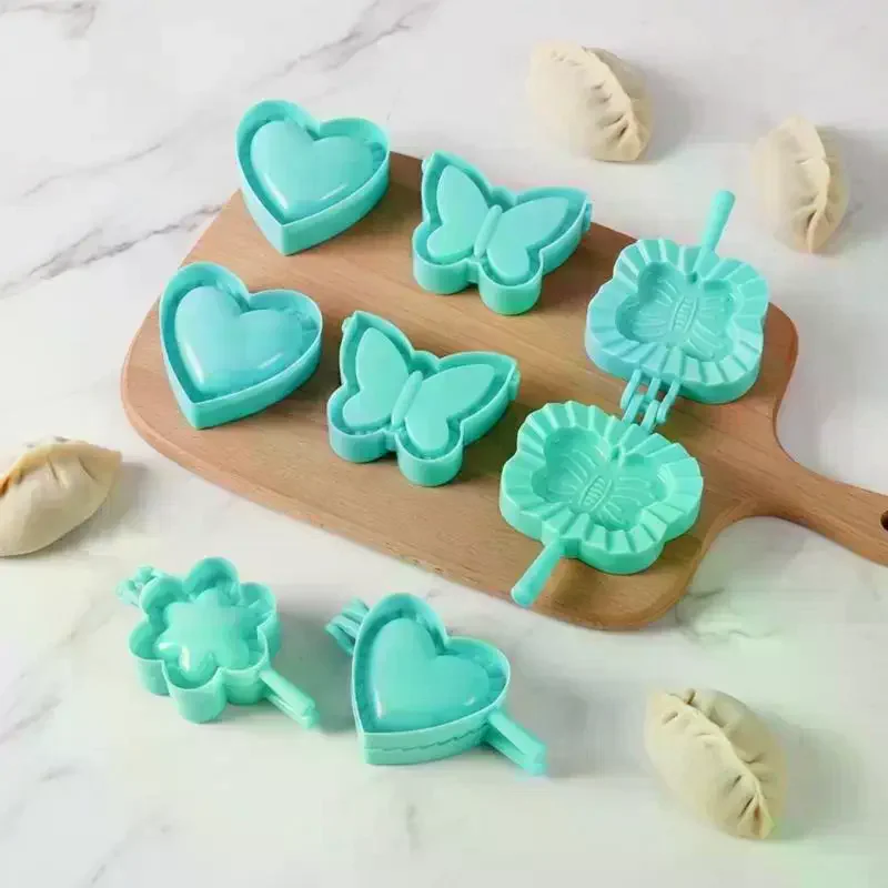 S/M/L 3 Model Kitchen Dumpling Mold Heart Butterfly Flower Shape DIY Dumplings Making Dough Press Pie Dumpling Ravioli Mold