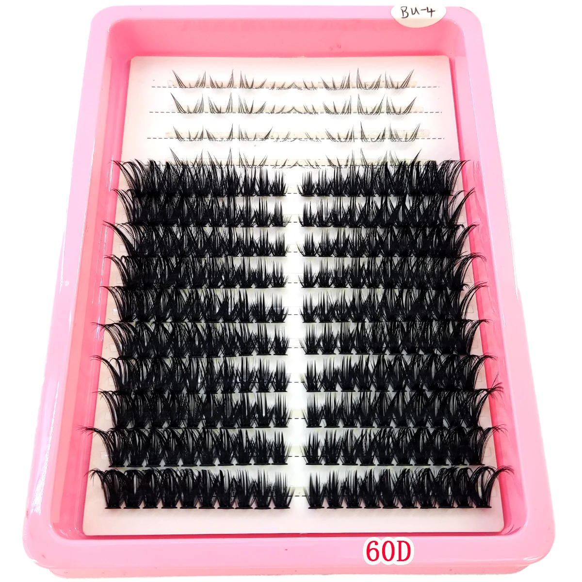 Nouveau cils étendus 60D 80D Style naturel cils indépendants à la main paquet de cils 3D cils de vison artificiel sangle inférieure Eyela