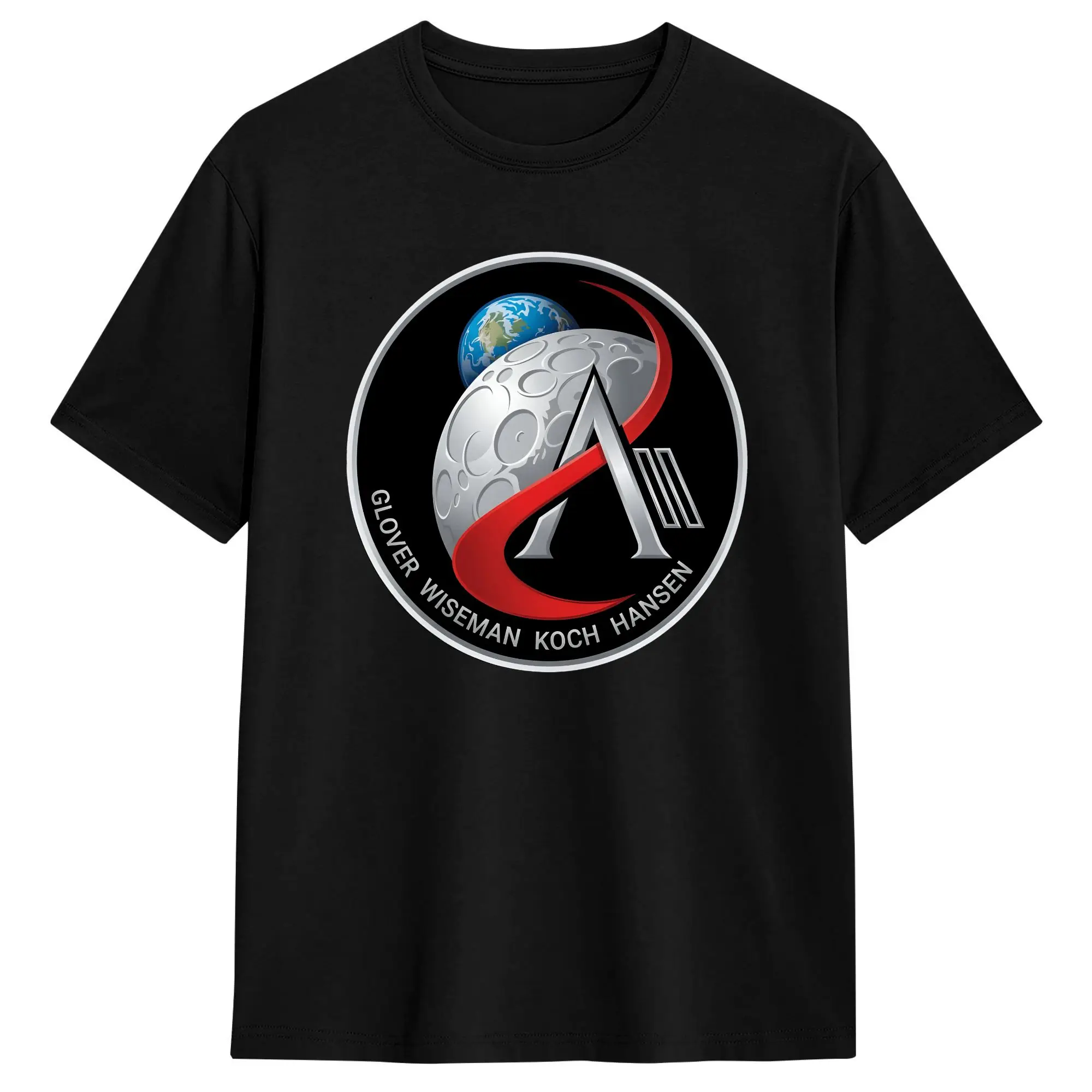 Artemis II Mission Patch  Moon Space Exploration Mission T Shirt Summer  100% Cotton T-Shirts For Men Loose Tshirt Short-Sleeve