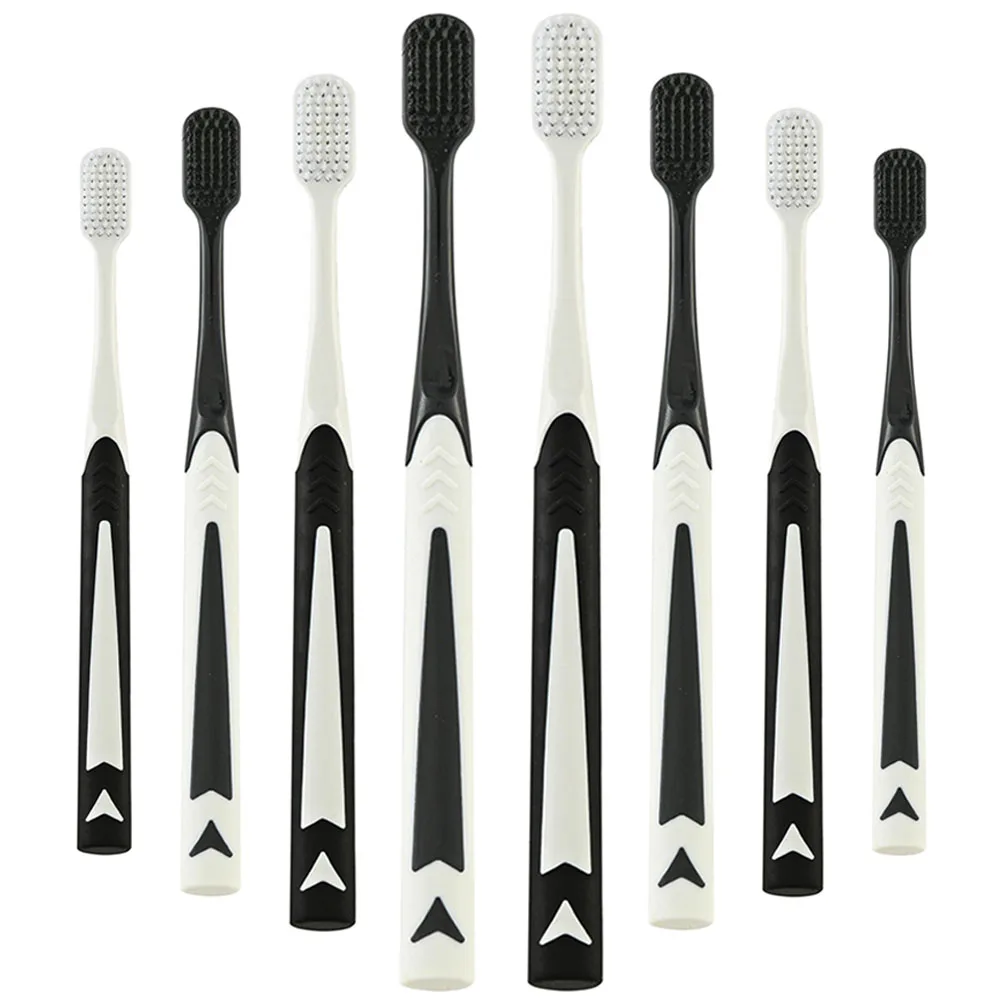 

4 Pairs Soft Bristle Toothbrushes Manual Adult Cover Child Portable Travel Wear Resistant Ergonomic Daily Household