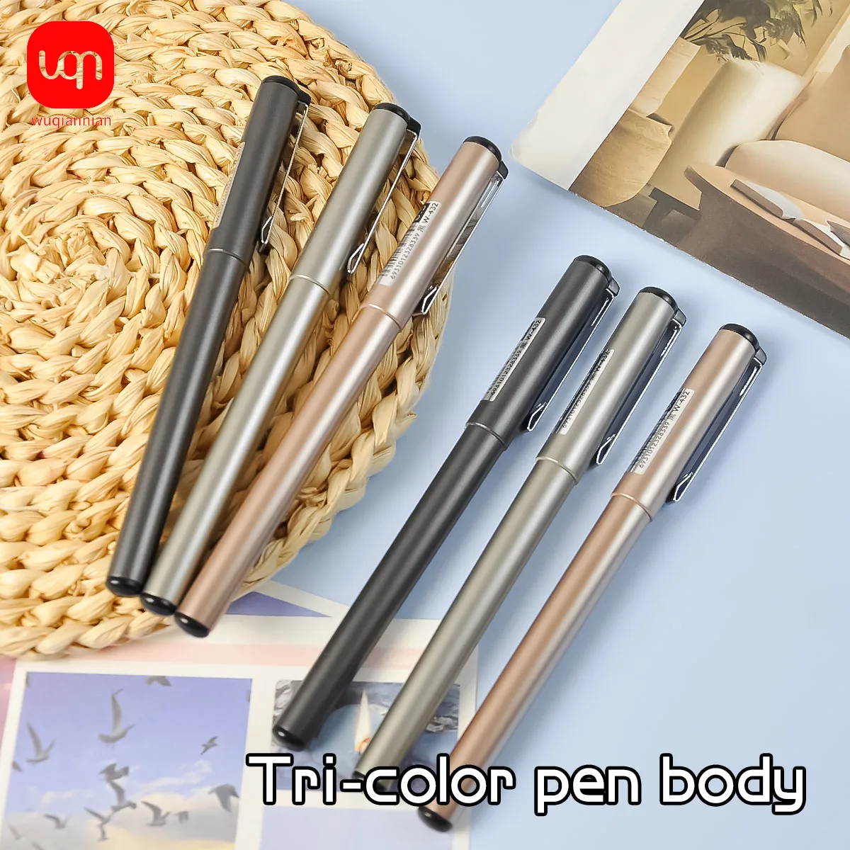 

WQN-3/6/12PCS High Value Gel Pen 0.5MM Nib Black Smooth Ink No Jamming Used for school and office stationery