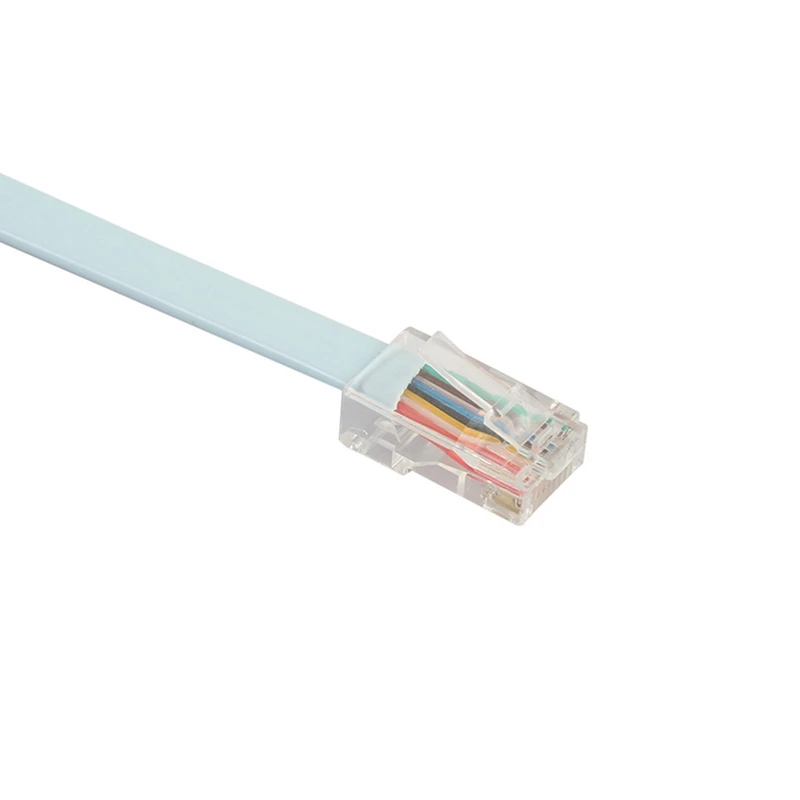 Cable de consola USB RJ45 Cat5, adaptador de red Ethernet a Rs232 DB9 COM, puerto Serial hembra, enrutadores giratorios, 1,8 M, 4 Uds.
