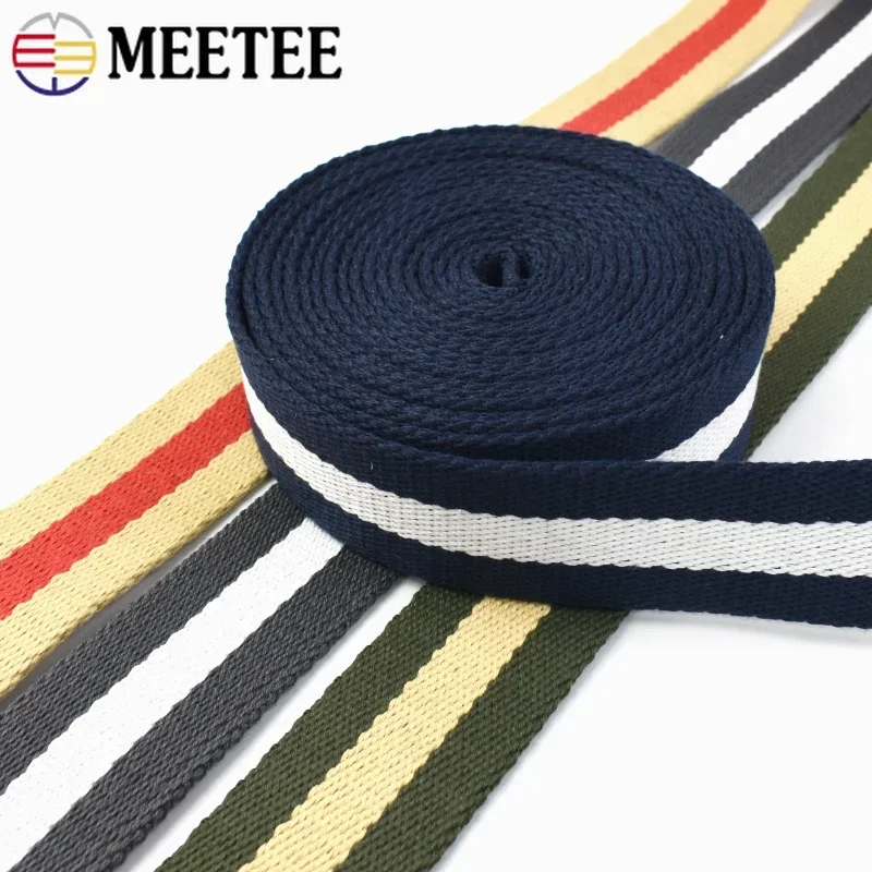 1/2/3/5M 38mm 2.5mm Thick Polyester Cotton Webbing Tapes Jacquard Ribbon Band Bag Strap Bias Binding DIY Sewing Accessories