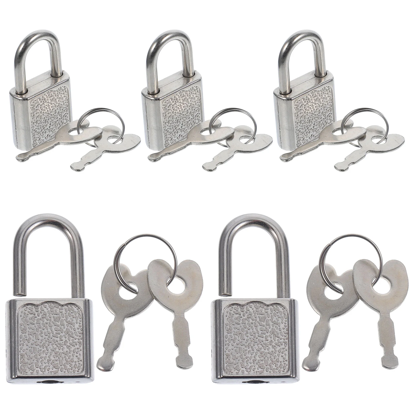 5 Sets Treasure Chest Lock Lockbox Children’s Toys Key Safe Locker Kids Small Keys Padlock Style Plastic