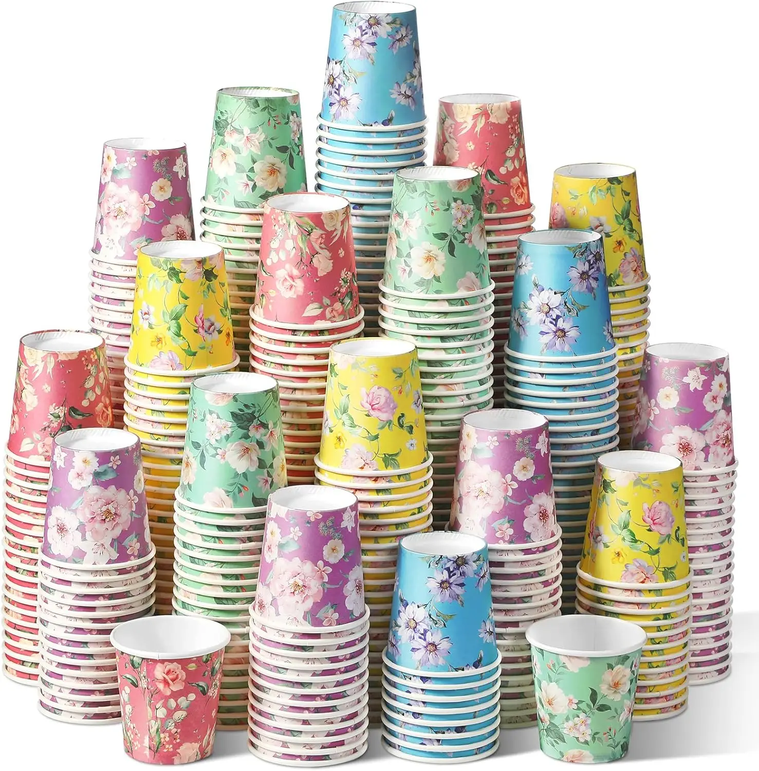 

500 Pack 2 oz Paper Cups, Mini Mouthwash Disposable Bathroom Small Paper Drinking Espresso Cups for Home Office Travel P