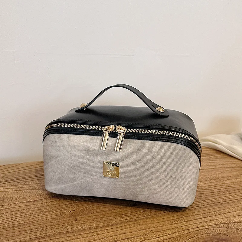 Bolsa de cosméticos moderna e elegante para mulheres, tipo acordeão, grande capacidade, à prova d'água, para viagem, venda por atacado de fábrica.