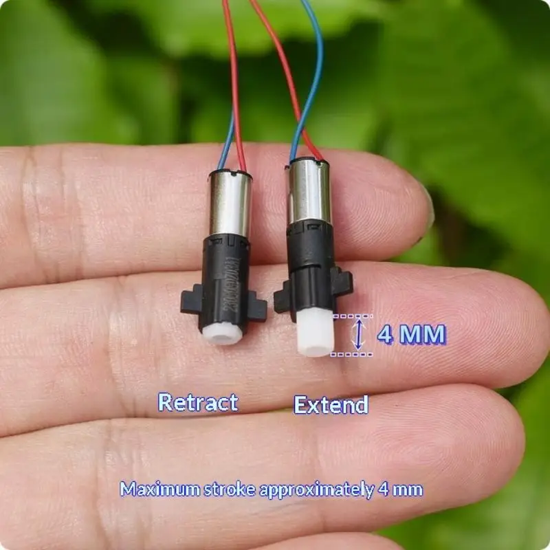 Stroke 4mm Tiny Linear Actuator DC 1.5V-3.7V 3V Mini 6mm Coreless Planetary Gear Motor 500g/f Thrust For Fingerprint Lock