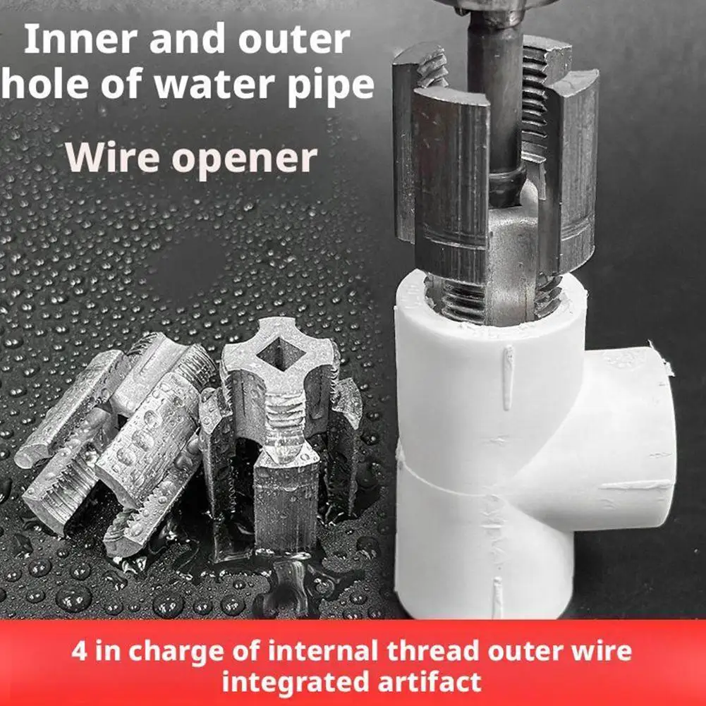 

DN15 DN20 Pipe Threading Tool Detachable Hex Shank Die Internal External Threads 1/2&3/4 Water Pipes PPR PVC MPP Manganese Stee