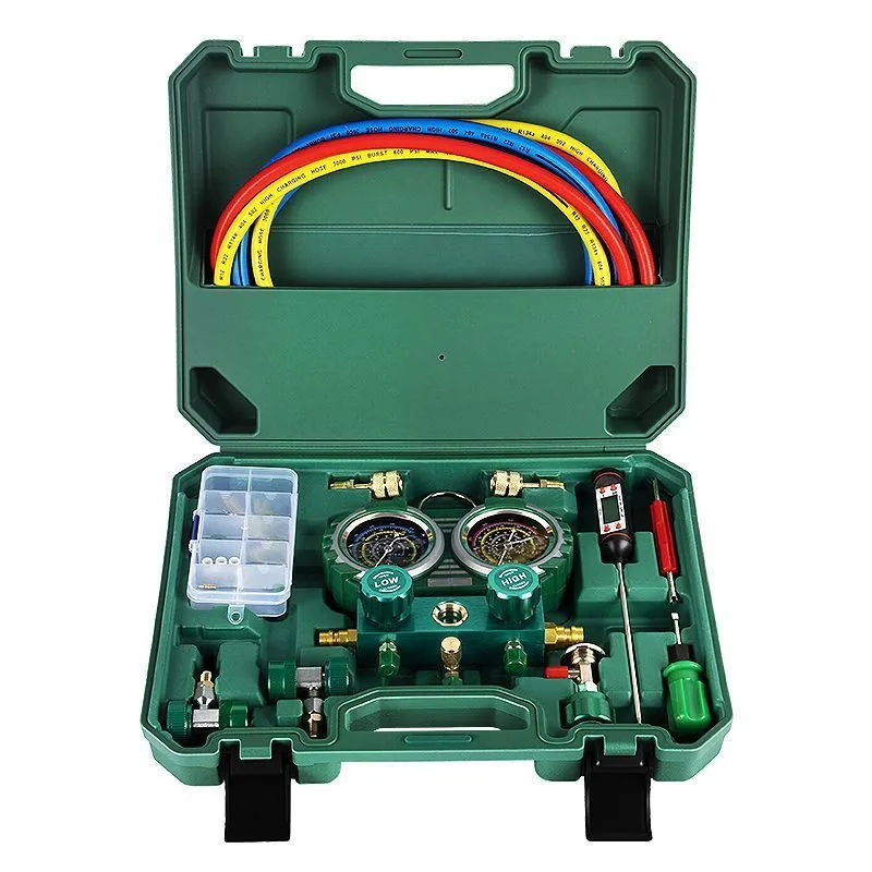 

Automobile Air Conditioner Fluoride Meter Set R134A Refrigerant Snow Pressure Meter Household R22R410 Double Meter Valve