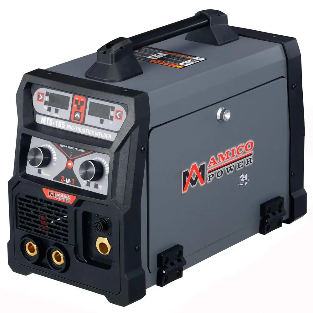 DC Inverter Welder 165 Amp MIG/Flux Cored Wire TIG Stick Arc Combo Welding 110/230V Dual Voltage 1/4