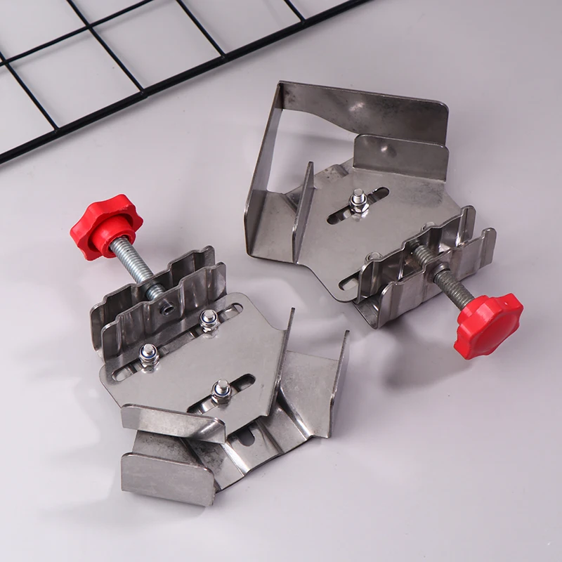 

Многофункциональный угловой зажим из нержавеющей стали 90 ° Зажим для быстрого позиционирования, регулируемая поворотная челюсть для сращивания деревянных панелей своими руками