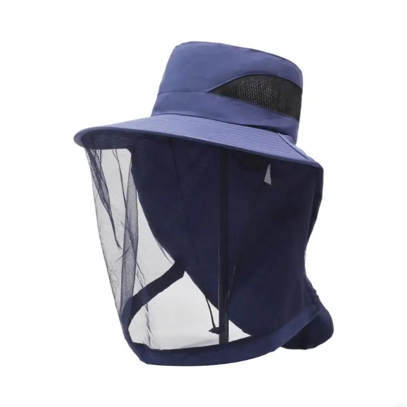 MultiPurpose Outdoor Sun Cap With Insect Proof Head Net Fisherman Hat For Camping And Fishing Beekeeping Y166