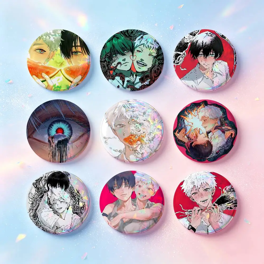 S-Summer H-Hikaru D-Died Badges Round Nijigen Otaku Culture IP peripheral products 58mm 44mm 32mm 75mm 25mm Mini
