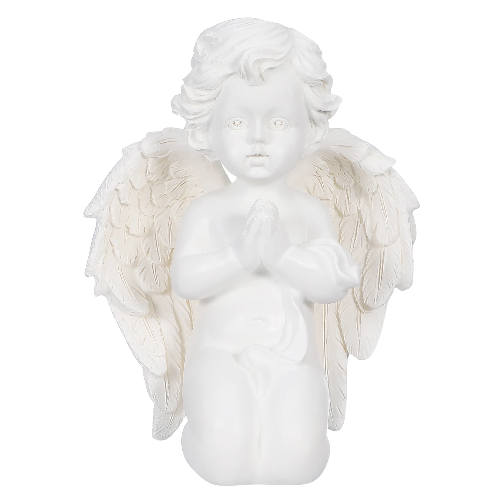 

1Pcs Resin Angel Statue Decorative Craft for Home Office Desk Top Layout Interior Space Beautiful Elegant Standing Adornment