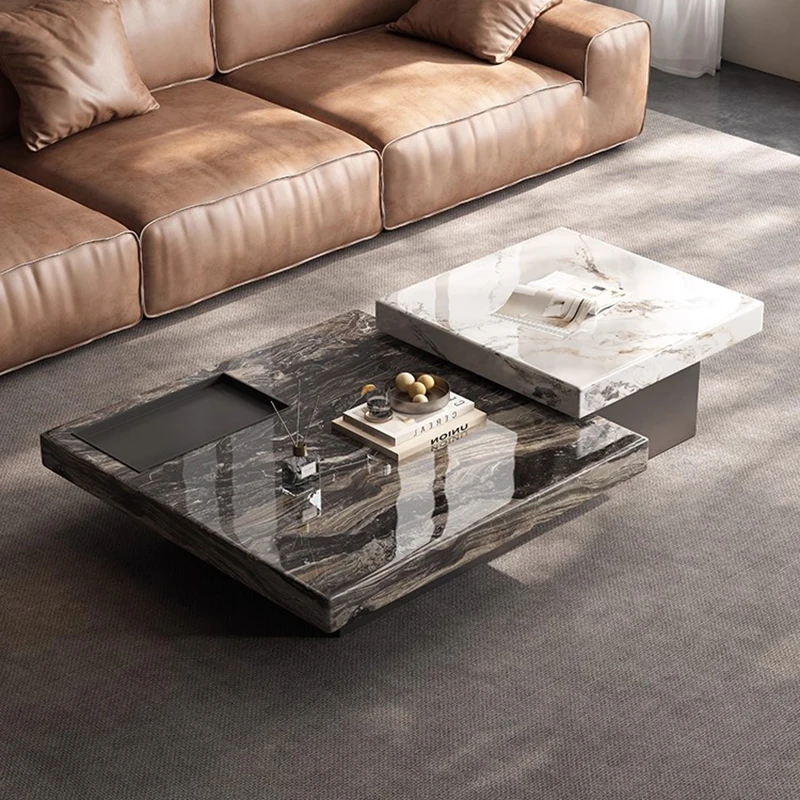 

Скандинавские креативные мраморные журнальные столики, итальянский минималистичный роскошный элитный журнальный столик, высококачественная комбинированная мебель для дома FYCT