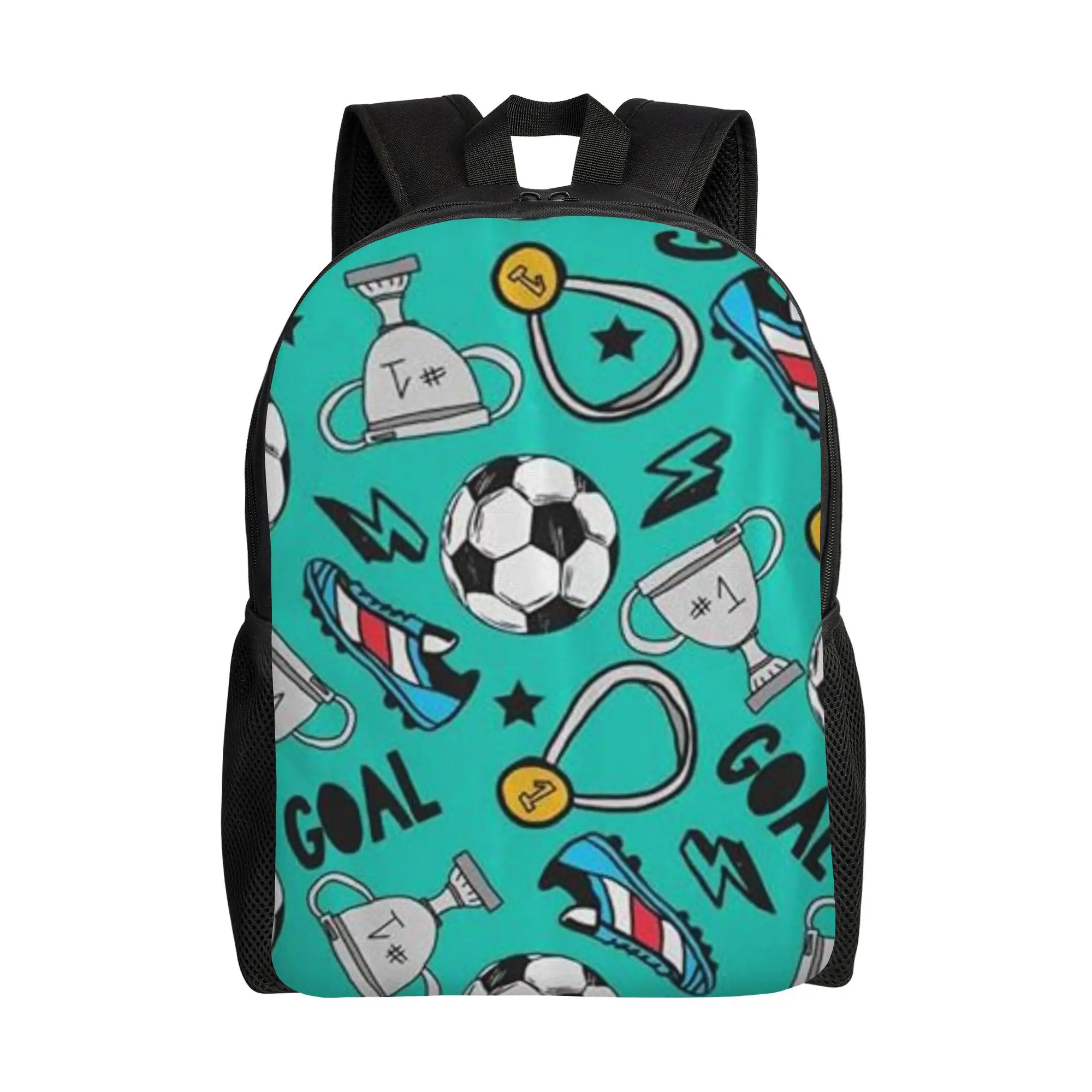 Back to school season Sturdy Shoulder Soccer Football Fan Merch 15 Laptop Bag  Female Daypack Backpack