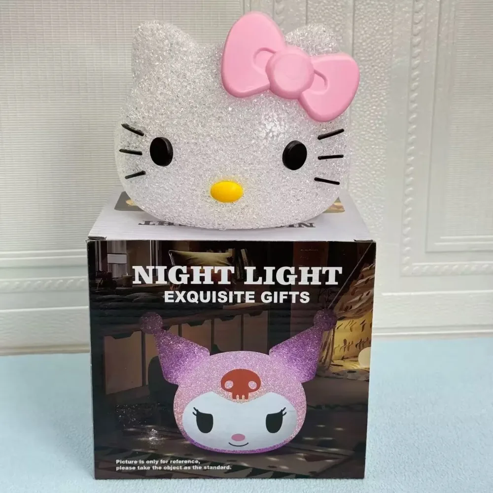Miniso غرزة كيتي كورومي أنيمي الشكل ليلة ضوء زخرفة غرفة الديكور هدايا عيد الميلاد