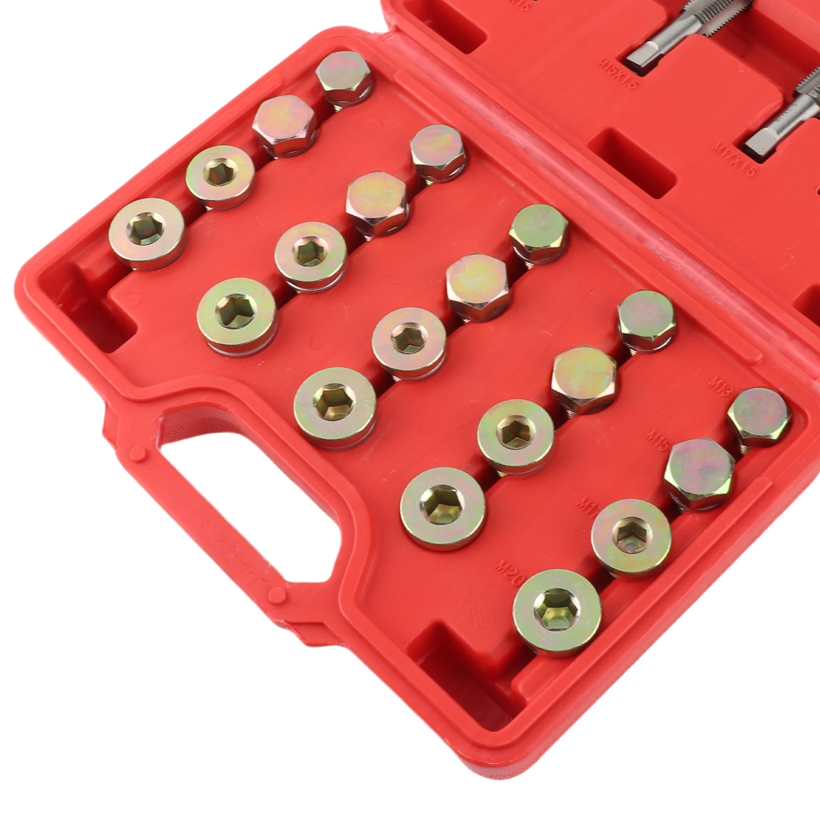 64PCS Oil Pan Thread Repair Kit Sump  Drain Plug Tool Set M13 M15 M17 M20 Oil Pan Thread Repair Tool view 4