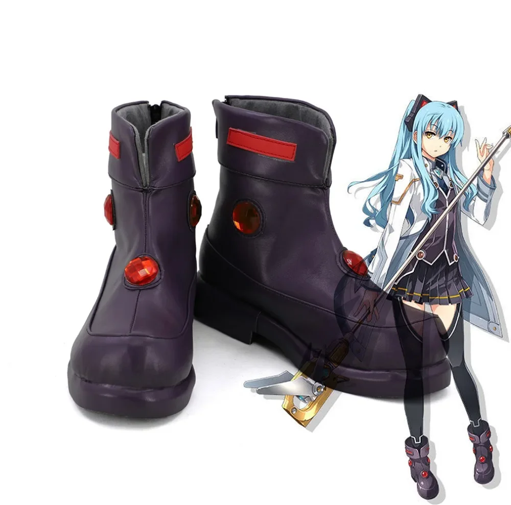 Eiyuu Densetsu Sen no Kiseki 3 Tio Plato Cosplay Boots Shoes Custom Made