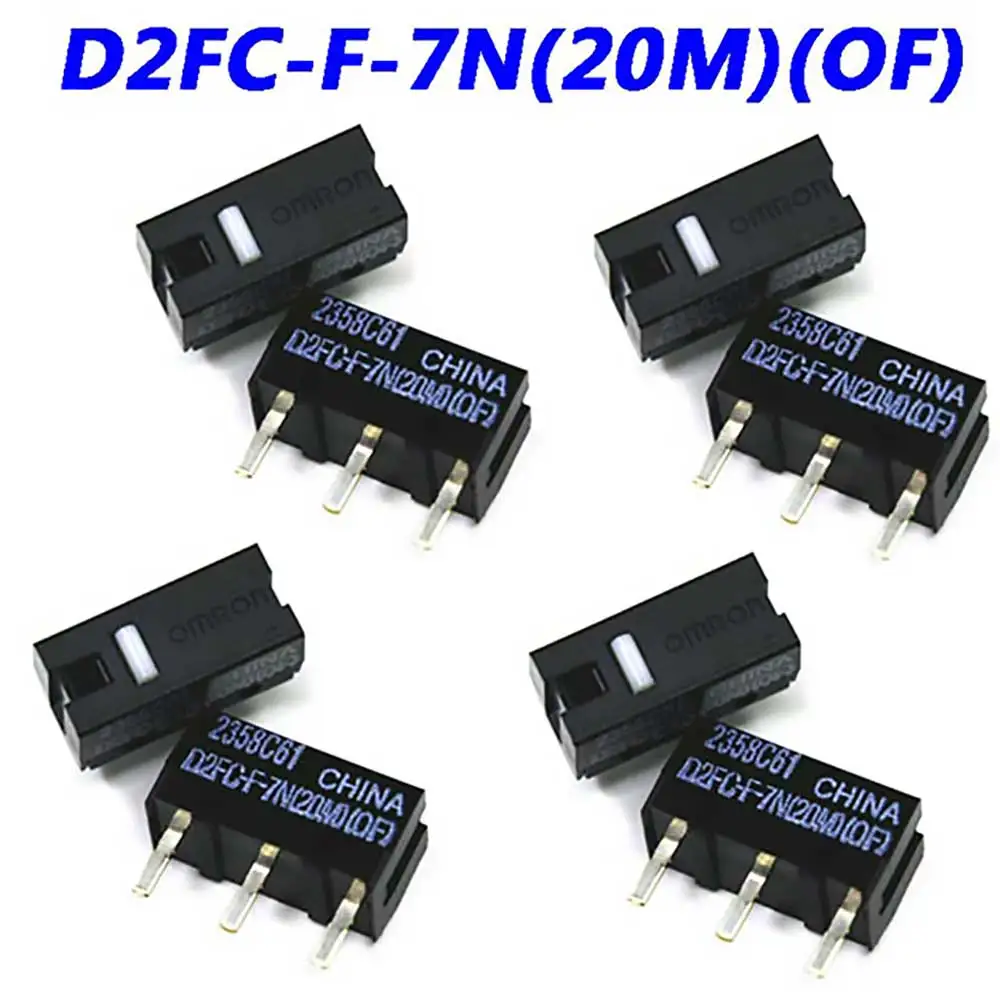 2Pcs Mouse Micro Switch D2FC-F-7N(20M)(OF) Mouse Button Fretting D2FC