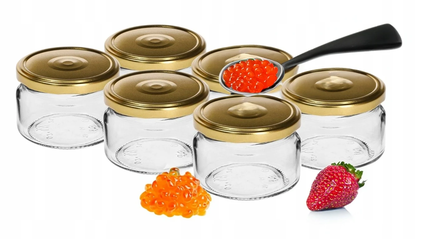 Gläser für Marmelade mit Kappen 6 pcs 200 ml