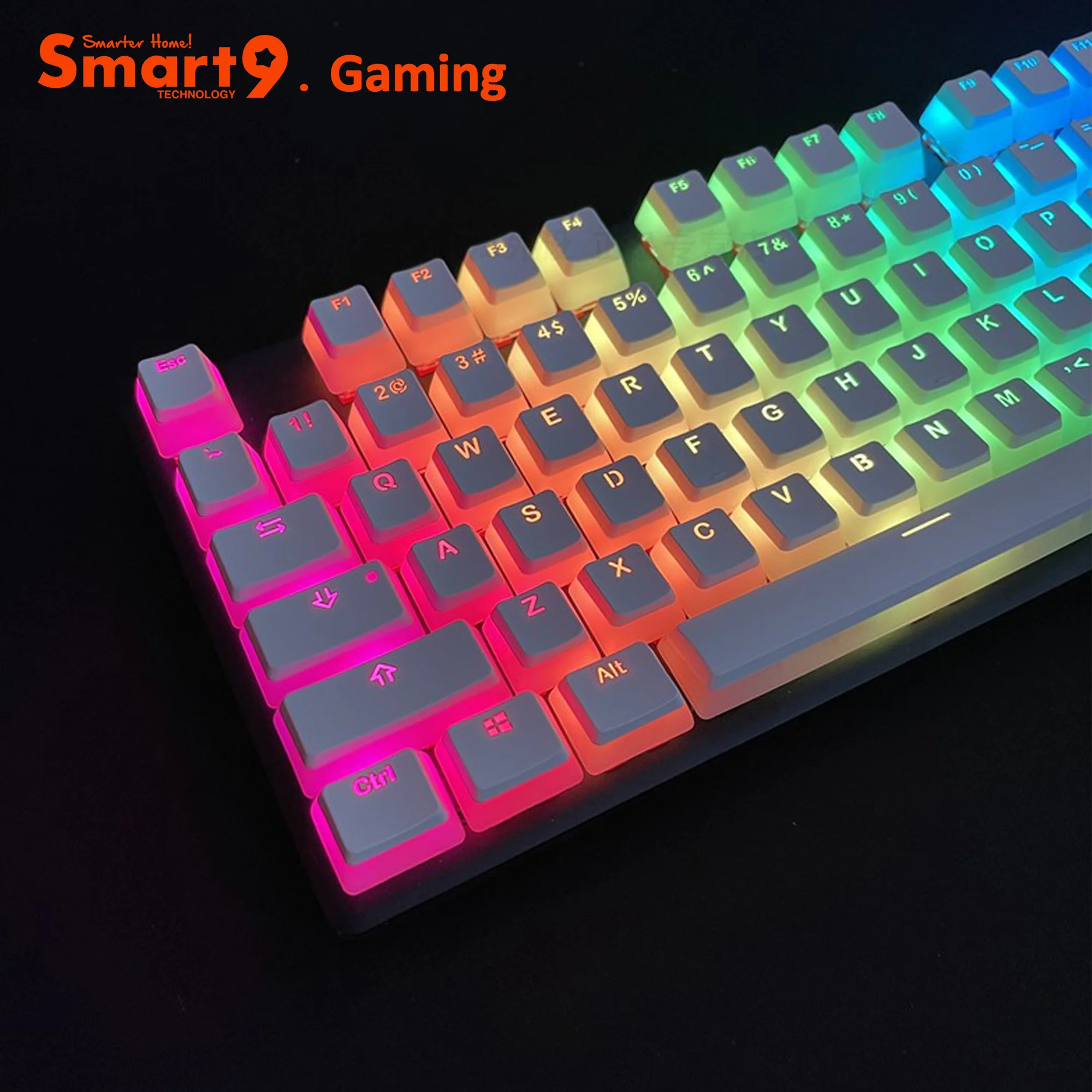 Smart9 PBT Double Shot Pudding Keycaps OEM Profile 108Keys with 24Extra Keys for Custom Layout Mechanical Keyboards