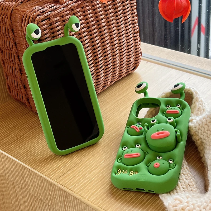 3D Cute Silicone Telescopic Bracket Thick Lips Green Frog Case For iPhone 13 14 15 16 17 Pro Max Phone Back Cover - AliExpress 202192403 3D Cute Silicone Telescopic Bracket Thick Lips Green Frog Case For iPhone 13 14 15 16 17 Pro Max Phone Back Cover - AliExpress 202192403