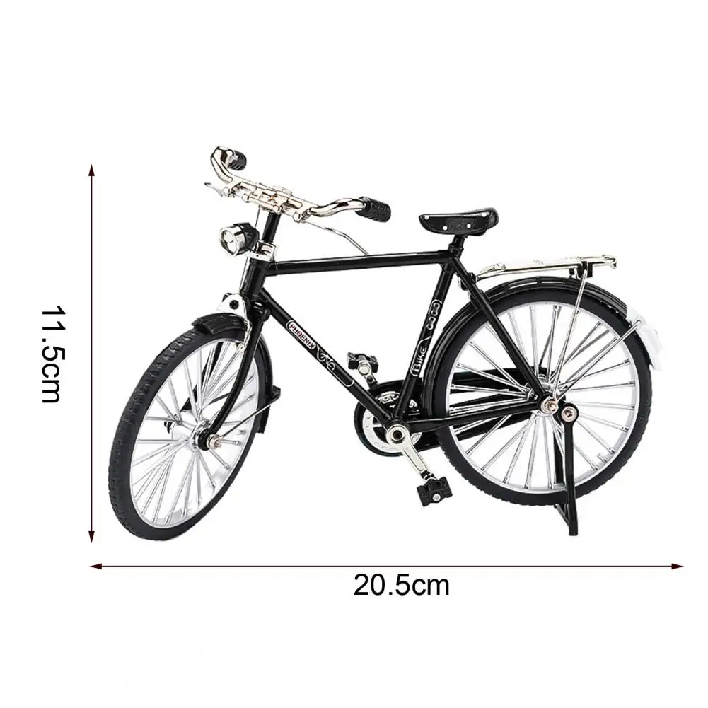 Simulation Bike Toy Pedal And Wheels Realistic Bicycle Ornament Miniature Simulation Retro Alloy Bike Home Decoration