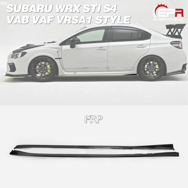 for 14-18 WRX STI S4 VAB VAF VRSA1 Style unpainted frp side skirt extension