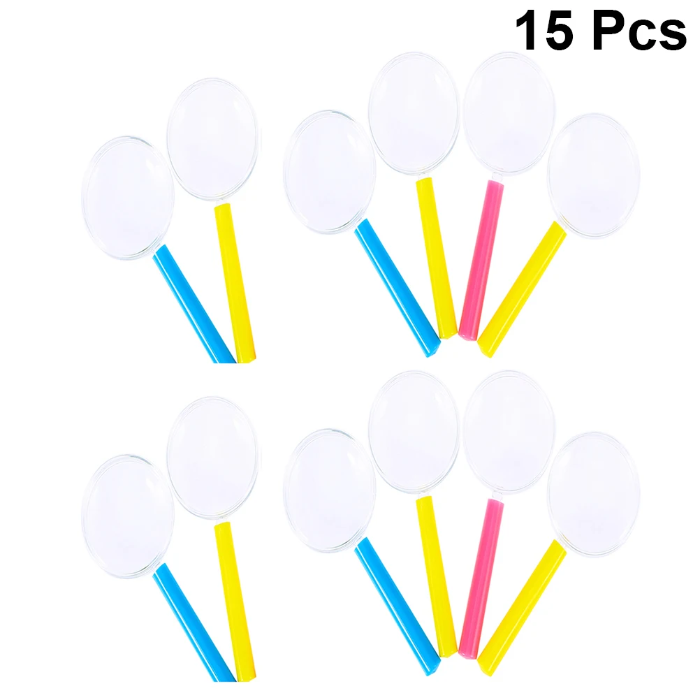 

15Pcs 3X Magnifying Glass Handheld Portable for Kids Children Reading Stamps Coins Jewelry Inspection Science Tools